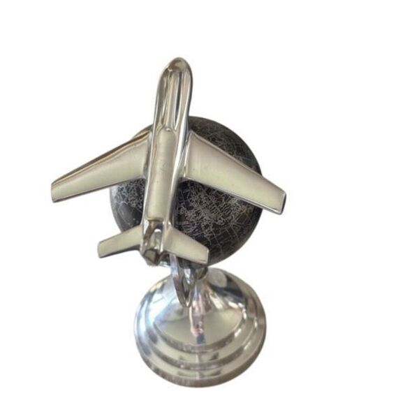 Aluminum Jet Airplane Black Globe - Picture 1 of 7